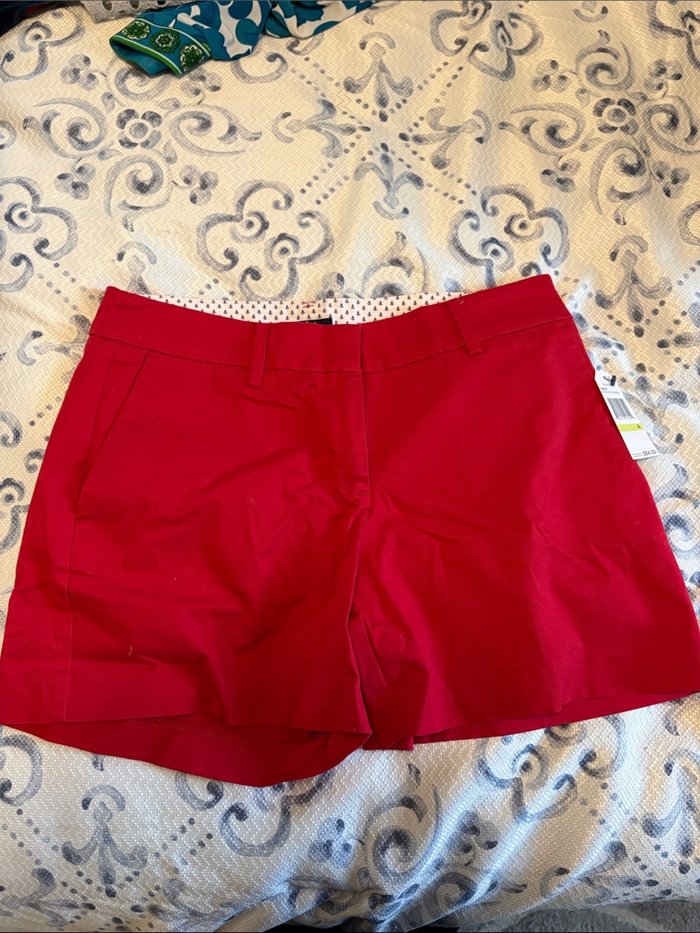 Nautica Bright Red Tailored Bermuda Shorts